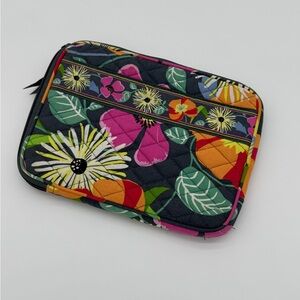Vera Bradley Floral Quilted Pouch Vibrant Cottagecore Bohemian Zip Jazzy Blooms
